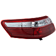 Driver Side, Outer Tail Light, without Bulb, Halogen, Clear and Red Lens, Except Hybrid Model, Japan Built Vehicle