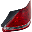 Passenger Side, Outer Tail Light, with Bulb, Halogen, Clear and Red Lens, CAPA CERTIFIED