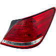 Passenger Side, Outer Tail Light, with Bulb, Halogen, Clear and Red Lens, CAPA CERTIFIED