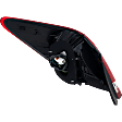 Passenger Side, Outer Tail Light, with Bulb, Halogen, Clear and Red Lens, CAPA CERTIFIED