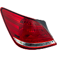 Driver Side, Outer Tail Light, with Bulb, Halogen, Clear and Red Lens