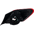Driver Side, Outer Tail Light, with Bulb, Halogen, Clear and Red Lens