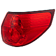 Passenger Side, Outer Tail Light, with Bulb, Halogen, Red Lens