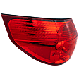 Driver Side, Outer Tail Light, with Bulb, Halogen, Red Lens