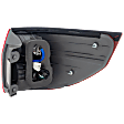 Driver Side, Outer Tail Light, with Bulb, Halogen, Red Lens