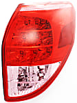 Passenger Side Tail Light, without Bulb, LED, Clear and Red Lens