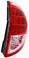 Passenger Side Tail Light, without Bulb, LED, Clear and Red Lens