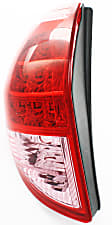 Driver Side Tail Light, without Bulb, LED, Clear and Red Lens