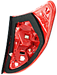 Driver Side Tail Light, without Bulb, LED, Clear and Red Lens