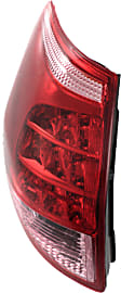 Driver Side Tail Light, without Bulb, LED, Clear and Red Lens