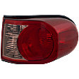 Passenger Side Tail Light, without Bulb, Halogen, Clear and Red Lens, 6 Cyl., 4.0L Engine