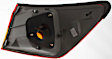 Driver Side, Outer Tail Light, without Bulb, Halogen, Amber and Red Lens, Base Model
