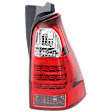 Passenger Side Tail Light, without Bulb, Halogen, Clear, Red and Smoked Lens