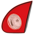 Passenger Side, Inner Tail Light, with Bulb, Halogen, Clear and Red Lens