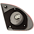 Passenger Side, Inner Tail Light, with Bulb, Halogen, Clear and Red Lens