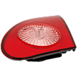 Passenger Side, Inner Tail Light, with Bulb, Halogen, Clear and Red Lens