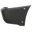 Rear, Passenger Side Bumper End, Textured, Textured Gray, With Wheel Opening Flare Holes