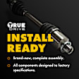 Front, Driver Side Axle Assembly, Standard Duty