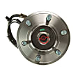 HA590594 Front, Driver or Passenger Side Wheel Hub, 6 Lugs, With Bearing, 4WD