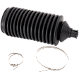 Driver or Passenger Side Steering Rack Boot, with Bellows with Locking C-Clamps