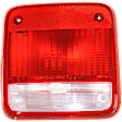 Driver Side Tail Light, without Bulb, Halogen, Clear and Red Lens