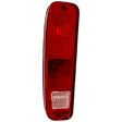Driver Side Tail Light, without Bulb, Halogen, Clear and Red Lens