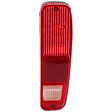 Passenger Side Tail Light, without Bulb, Halogen, Clear and Red Lens