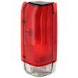 Driver Side Tail Light, without Bulb, Halogen, Clear and Red Lens