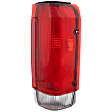 Passenger Side Tail Light, without Bulb, Halogen, Clear and Red Lens