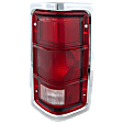 Passenger Side Tail Light, without Bulb, Halogen, Clear and Red Lens, With Chrome Trim