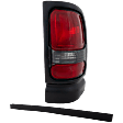 1994-2001 Dodge Ram 1500 - Passenger Side Tail Light, without Bulb, Halogen, Clear and Red Lens, Without Sport Package, Old Body Style