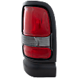 1994-2001 Dodge Ram 1500 - Passenger Side Tail Light, without Bulb, Halogen, Clear and Red Lens, Without Sport Package, Old Body Style