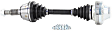 2005 Porsche Cayenne - Front, Driver or Passenger Side Axle Assembly,  Standard Duty Replacement, AWD, 4.5L 8Cyl