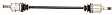 2000 Honda CR-V - Rear, Driver Side Axle Assembly,  Standard Duty Replacement, 4WD, 2.0L 4Cyl
