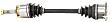 NI-8086 Rear, Passenger Side Axle Assembly - Sold Individually RWD, 2.4L, 4Cyl