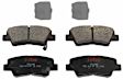 TXH1445 Rear Brake Pad Set, Semi-metallic, with Manual Parking Brake, Premium Braking Series
