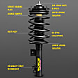 173023 Rear, Passenger Side Fully Loaded Strut, AWD, Quick-strut Series