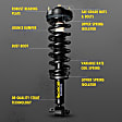 253005 Front, Driver or Passenger Side Fully Loaded Strut, Magnum Series