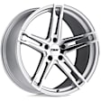 2090MEC155120S76 Aluminum Silver Wheel, 20 in. X 9 in., 5 x 4.5 in. Bolt Pattern