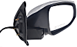 Passenger Side Mirror, Power Adjust, Manual Folding, Heated, Chrome, In-housing Signal Light, No Memory, No Puddle Light, No Auto-Dimming, No Blind Spot Feature