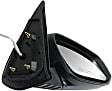 Passenger Side Mirror, Power Adjust, Heated, Manual Folding, Paintable, In-housing Signal Light, No Memory, No Puddle Light, No Auto-Dim, No Blind Spot Feature