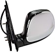 Crew Cab Pickup Driver Side Mirror, Power Adjust, Heated, Manual Folding, Chrome, No Signal Light, No Memory, No Puddle Light, No Auto-Dim, No Blind Spot Feature