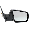 Passenger Side Mirror, Power Adjust, Heated, Manual Folding, Chrome, No Signal Light, No Memory, No Puddle Light, No Auto-Dim, No Blind Spot Feature