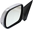 Driver Side Mirror, Power Adjust, Manual Folding, Non-Heated, Chrome, In-housing Signal Light, No Memory, No Puddle Light, No Auto-Dimming, No Blind Spot Feature