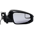 2018 Toyota RAV4 LE - Passenger Side Mirror, North America Built Vehicle, Power Adjust, Non-Heated, Textured Black, Manual Folding, No Signal Light, With Blind Spot Glass, No Memory, No Puddle Light, No Auto-Dimming
