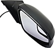 2018 Toyota RAV4 LE - Passenger Side Mirror, North America Built Vehicle, Power Adjust, Non-Heated, Textured Black, Manual Folding, No Signal Light, With Blind Spot Glass, No Memory, No Puddle Light, No Auto-Dimming