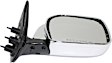Passenger Side Mirror, Manual Adjust, Manual Folding, Non-Heated, Chrome, No Signal Light, No Memory, No Puddle Light, No Auto-Dimming, No Blind Spot Feature