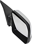 Passenger Side Mirror, Non-Towing, Manual Adjust, Manual Folding, Non-Heated, Chrome, No Signal Light, No Memory, Puddle Light, and Auto-Dimming, No Blind Spot Feature, Base Model