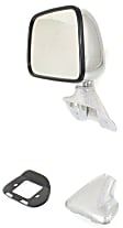 1987-1988 Toyota Pickup - Driver Side Mirror, Manual Adjust, Manual Folding, Non-Heated, Chrome, No Signal Light, No Memory, No Puddle Light, No Auto-Dimming, No Blind Spot Feature