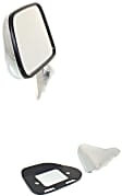1987-1988 Toyota Pickup - Driver Side Mirror, Manual Adjust, Manual Folding, Non-Heated, Chrome, No Signal Light, No Memory, No Puddle Light, No Auto-Dimming, No Blind Spot Feature